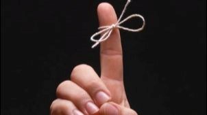 finger white string